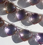 紫黄晶宝石槟榔形状珠子