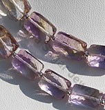 Ametrine Gemstone Beads  Faceted Rectangles