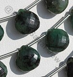 Emerald Gemstone Heart Briolette