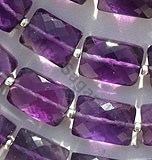 Amethyst Gemstone Beads  Faceted Rectangles