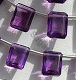 紫水晶宝石珠八角形