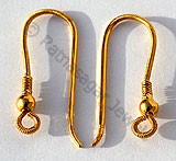 18k Gold Ball End Ear wire 