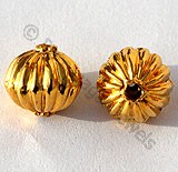 18k Gold Granulated Round Beads