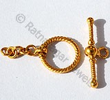 18k Gold Wrap Wire Toggle Clasps