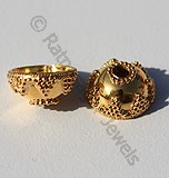 18k Gold Small Granulation Bead Caps