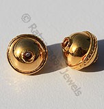 18k Gold Designer Round Cap Plain Beads