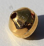 18k Gold Semi Round Plain Beads