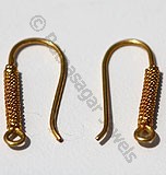 18k Gold Twisted Hook Ear wire