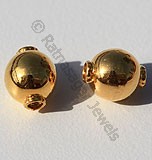 18k Gold Extra Capped Round Beads