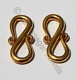 18k Gold Simple S Clasps