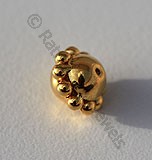 18k Gold Single Granulated Beads