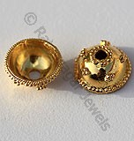 18k Gold Tiny Granulated Gold Caps