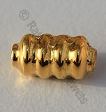 18k Gold Spiral Tube Spacer Beads