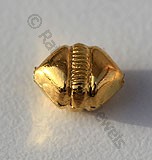 18k Gold Faceted Hexagon Beads