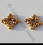 18k Gold Flat Diamond Spacer Beads