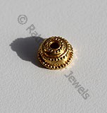18k Gold Simple Bead Caps