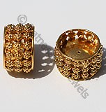 18k Gold Large Intricate Granulated Beads