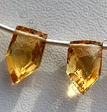 黄水晶宝石五边形珠