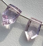 Pink Amethyst pentagon beads