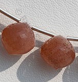 Pink Moonstone Onion Shape Beads