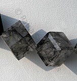 Black Rutilated Quartz Faceted Cube