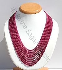 Pink Tourmaline Faceted Rondelles Necklace
