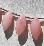粉红蛋白石宝石榄尖形珠