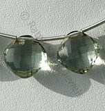 Green Amethyst Gemstone Cushion Beads