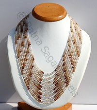 Copper Rutilated Quartz Plain Beads Necklace