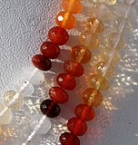 Mexican Fire Opal  Gemstone  Faceted Rondelle
