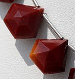 Mookaite Jasper Polygon Diamond Cut