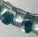 Fluorite Gemstone Beads  Tear Drops Briolette