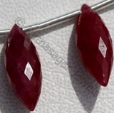 Ruby Gemstone Marquise Beads
