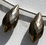 Pyrite Beads  Chandelier Briolette