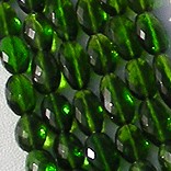 Chrome Diopside  Oval Faceted Beads