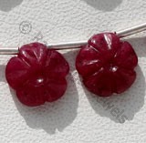 Ruby Gemstone Gemstone Flower Beads