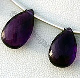 紫水晶宝石珠扁梨形宝石