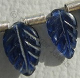 Sapphire Gemstone Carved Leaf