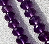 紫水晶宝石珠刻面圆形