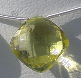 Lemon Quartz  Puffed Diamond Cut