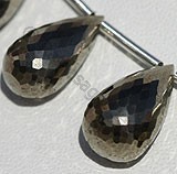 Pyrite Beads Tear Drops Briolette