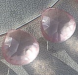Rose Quartz Gemstone Concave Cut Faceted Heart