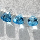 Blue Topaz Gemstone Trilliant