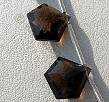 烟晶宝石多边形钻石切割
